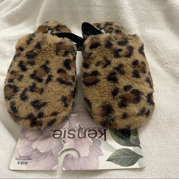 New Women’s Kensie Slingback Leopard Slippers size 8 - Picture 6 of 7
